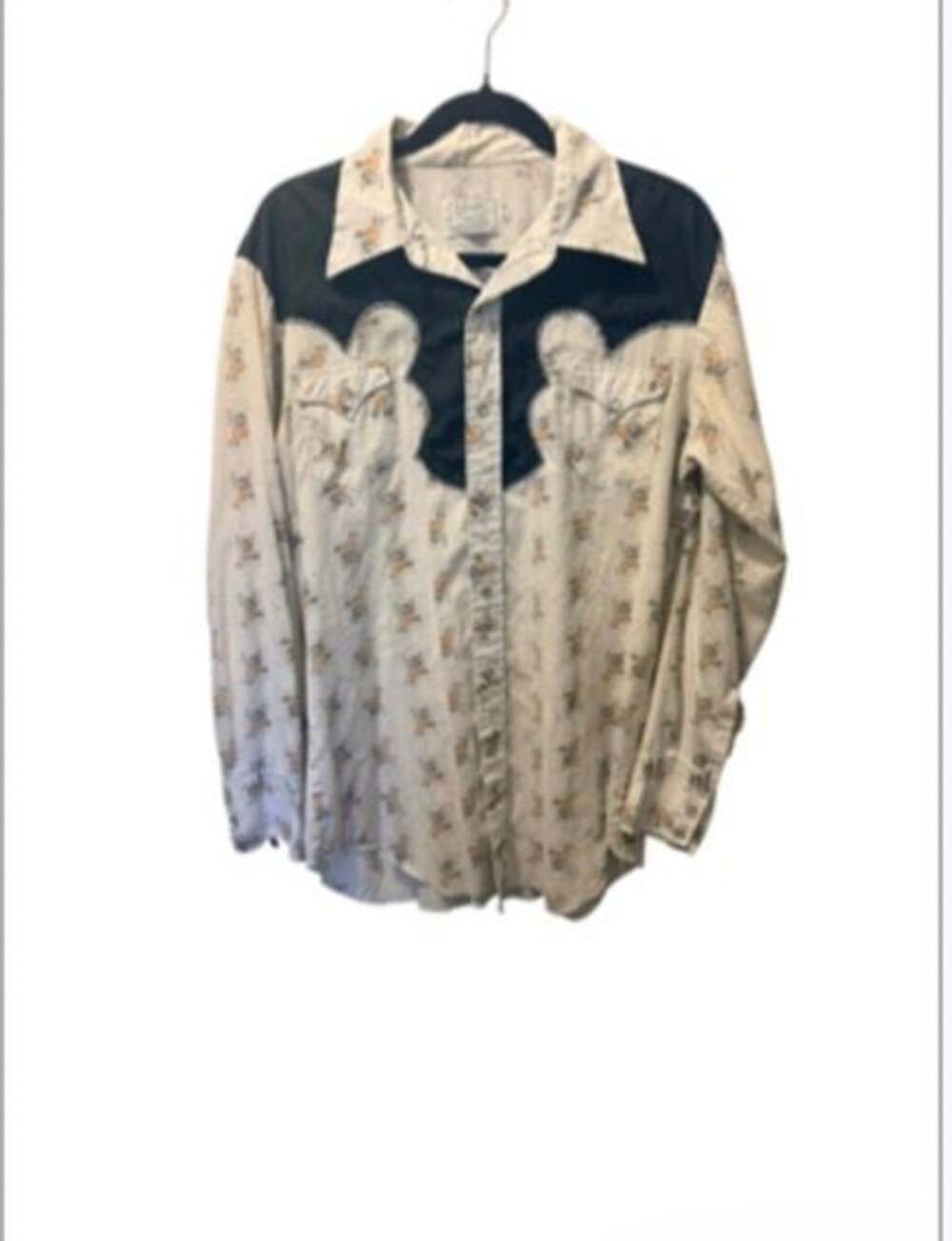 Vintage H BAR C California Ranchwear Floral Western Snap Shirt